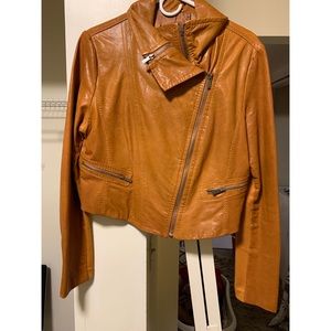Like New BCBG woman’s leather jacket